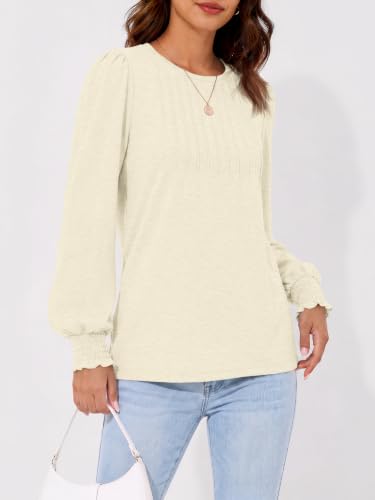 Image of AUTOMET Womens Long Sleeve Shirts Fall Blouses Tops Business Casual Outfits