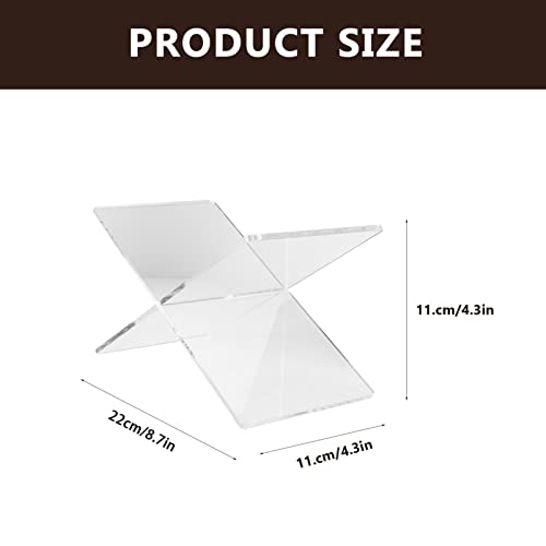 Cabilock Textbook Stand X Shaped Clear clear acrylic book stand book holder reading stand open and closed books holder Book Holder Musical Book Holder Stand - Image 4