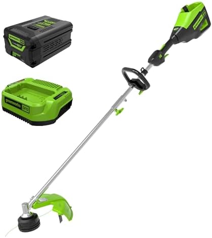Greenworks 60V 16" Brushless Cordless String Trimmer, Attachment Capable, 4.0 Ah Battery & Charger