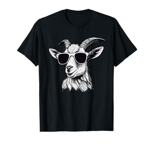 Chèvre drôle avec lunettes de soleil Fermier Amoureux de chèvre T-Shirt