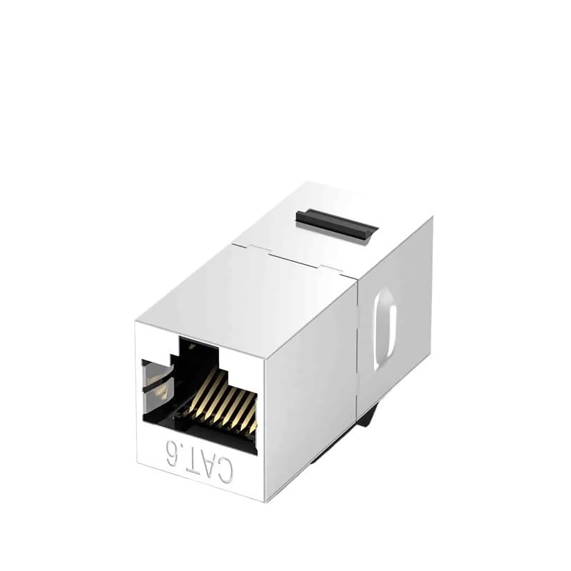 BOXUWFO Acoplador en línea CAT6 RJ45 RJ45, conector de información, enchufe de computadora, adaptador de cable Ethernet Keystone Ja1ck (24 unidades, blindado CAT6)