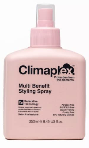 C P Climaplex Multi Benefit Styling Spray with Reparative Technology. Coconut, Avocado & Shea Butter. Add Shine, Remove Frizz, Add Lig