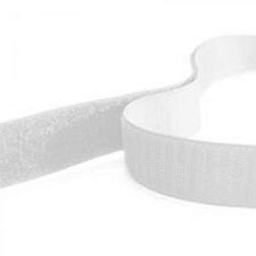 Sew On Hook and Loop Tape, 5 metres, White, 20mm Wide
