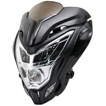 Motorcycle Headlight Compatible With BAJAJ PULSAR 150 200 Assembly Headlamp With Fairing PULSAR150 PULSAR200 Motorcycle AccessoriesLED Black