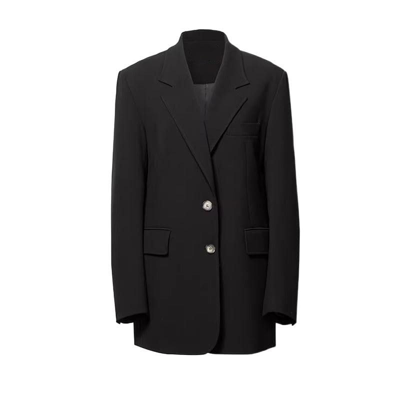 Blazer oversize petite taille femmes veste décontractée mi-longue