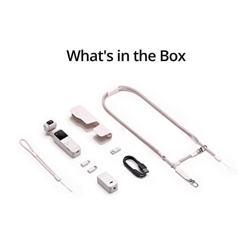 Image of DJI Pocket 2 Exclusive Combo (Sunset White) - Pocket-Sized Vlogging Camera, 3-Axis Motorized Gimbal, 4K Video Recorder, 64MP Photo, ActiveTrack 3.0, YouTube TikTok Video, for Android and iPhone