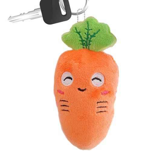 Pendant de Mignon de Lapin - Pendeur de Sac de Jouets en Peluche de Dessin animé | de Lapin en Forme de Carotte, Pendentif en Peluche Doux et Mignon, adapté à la décoration de Trousseau