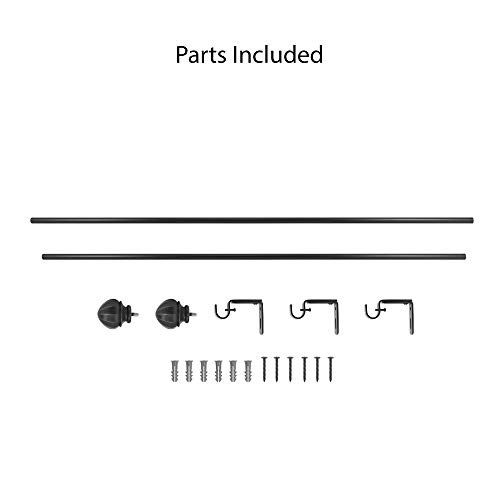 Decopolitan - 278246102 Facet Ball 5/8" Curtain Rod Set, 48 To 86 Inches, Vintage Bronze #TOP4