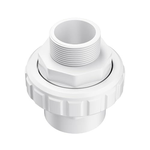 WarCreHou Pool and Spa Union SP14953S - Unión de descarga de 1.5 pulgadas ABS compatible con Hay-Ward rosca MIP de 1-1/2 pulgadas x 1-1/2 pulgadas, conexión de enchufe de repuesto para bombas de