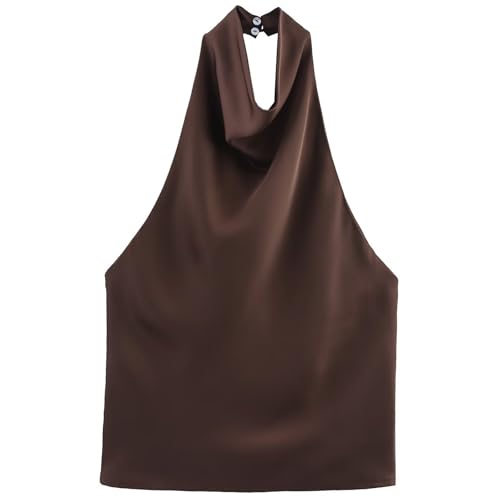 Blusa sin Mangas de Mantenimiento sin Esfuerzo, Top con Cuello Tela Antiarrugas para Estilos de Vida ocupados y Salidas, Top de Fiesta