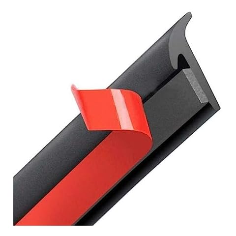 ZKFAR Pack-1 Car Windshield Rubber Seal, 5M/16.4Ft Car Black Windshield Edge Moulding Sealing Strip, Soundproof T-Type Rubber Edge Protector Trim (8MM x 10MM) Cover