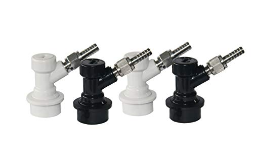Ball Lock MFL Keg Disconnect Set with Swivel Nuts (2 Pair) 5/16 Gas, 1/4 Liquid Barbed for Home Brew Keg Tap by the Yocen â€¦