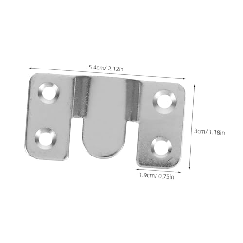 Image of Veemoon 20pcs Flush Mount Bracket Picture Hanging Hooks Heavy Duty Hanger Clip for Frame Wall Mounting Hardware for Mirror Art Hanging Hardware Picture Frame Mount Clips