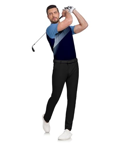 Mens Polo Shirts Short Sleeve Printed Quick‑Dry Golf Tops - image 3