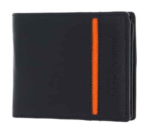bruno banani Herren Geldbörse Portemonnaie Geldbeutel Black/Orange 1934