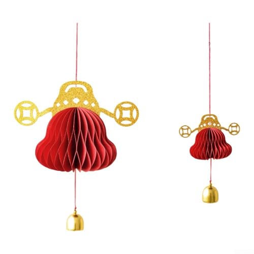 Farol chino de origami con decoración de Dios de la riqueza, papel rojo para vacaciones y decoración de temporada del hogar y jardín (juego de riqueza)