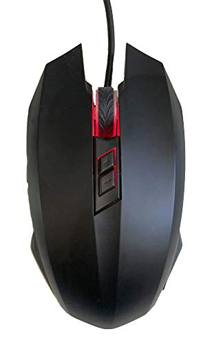 USB Optical Heated Computer Mouse Hand Warmer Ergonomic Gamers EZ-DPI (Black)