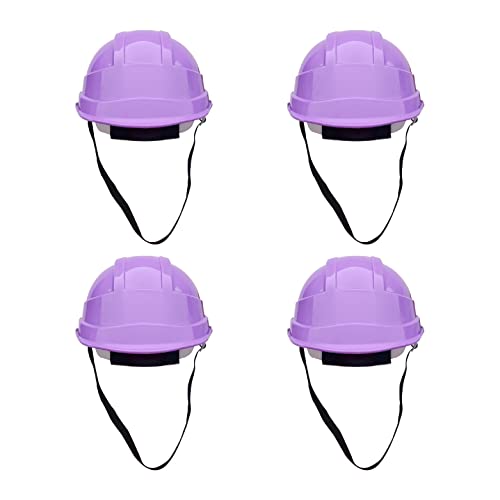 Image of LADWA Purple Heavy Duty Director Safety Helmet, ISI Marked Protective Hard Hat for Construction, Factory and Industrial Safety Applications (Pack of 4)