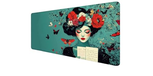 Tapis de souris papillon géant 70x40cm pour éliminer les glissements et les rayures