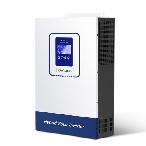 Image of POWLAND 3600W Solar Inverter, Pure sine Wave Inverter, 48V to 110V/120V, Built-in 80A MPPT Controller, Suitable for Homes, RVs, and can be Used with Lithium Lead-Acid Gel Battery Off-Grid Systems