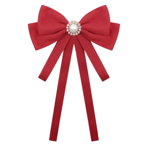 Image of LJBFNN Bow Ties for Women, Adjustable Pre Tied Bow Tie Solid Color Ribbon Bowtie for Girls Ladies Party Daily Cosplay School