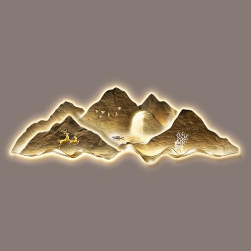 Sculpture murale de décoration moderne LED 3D avec relief lumineux
