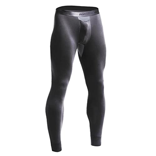 Cenlang Mens Thermal Underwear Pants Long Johns Base Layer Compression Leggings Warmer Ski Winter Trousers Bottoms Gray