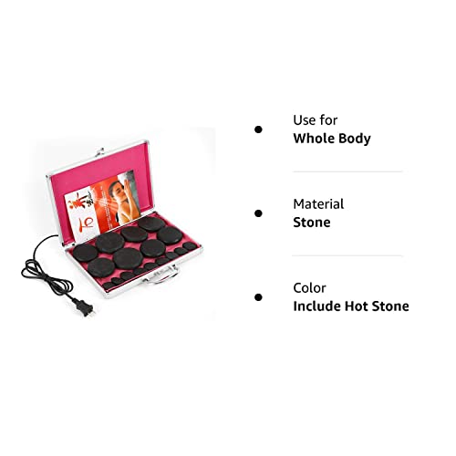 Eapmic 16Pcs Basalt Hot Stones Set Hot Rocks Massage Stones Kit With Heater Box For Body Massage (Include Hot Stone) #TOP7