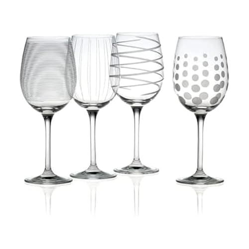 Mikasa Cheers White Wine Glasses Set of 4, 16-Ounce Elegant Glassware, Durable and...