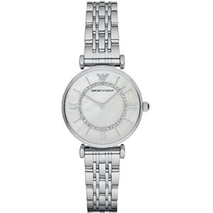 Emporio Armani dames tweehands roestvrijstalen horloge