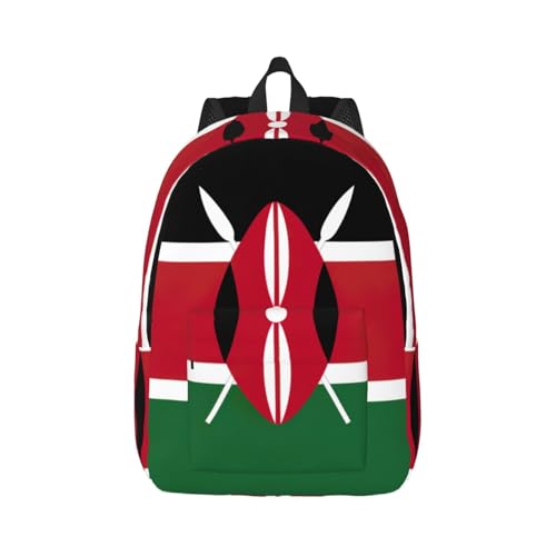 Sac à dos de voyage imprimé drapeau du Kenya pour adulte outdoor