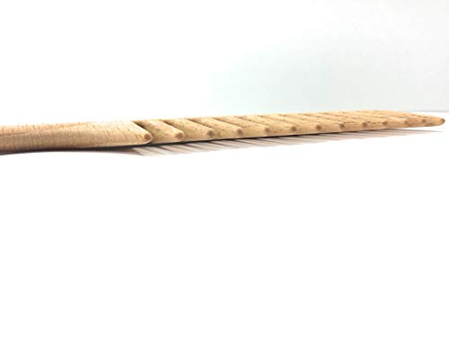 Foto von Strähnenboy Lockenkamm grobe Zahnung Holz-Kamm Griffkamm handgemacht 20 cm 12 Zinken Strähnenkamm Afro-Kamm Haarkamm Buche (w3_20)