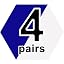 2 Pairs White, 2 Pairs Blue