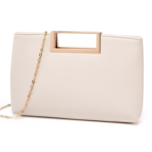 Image of DETARA Clutch Purses for Women Cut Out Handle Clutch PU Leather Evening Bag Elegant Purse for Women Formal Wedding Party