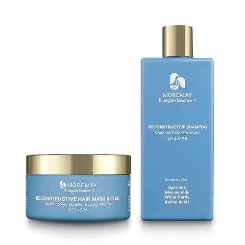 Esmeralda Rejuvenate - Champú acondicionador y mascarilla para cabello seco y dañado - Con espirulina y péptidos - Sin sulfatos ni parabenos