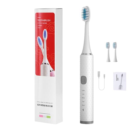 Fonney 大人用電動歯ブラシ、旅行用電動歯ブラシ,電動歯ブラシ電動歯ブラシ 5つのモードを備えた大人用電動歯ブラシ | ポータブル柔らかい毛電動歯ブラシ家庭用旅行用振動歯ブラシ