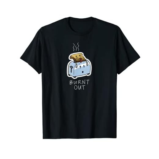 Burnt Out Toast/Tostadora Funny Cartoon T Shirt Camiseta