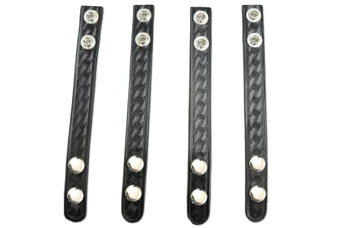 RYNO GEAR Protetores de cinto de couro para cinto de serviço de 5 cm com encaixe duplo, prendedores