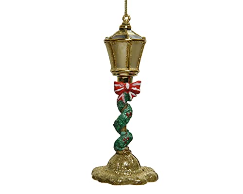 Decoris Christbaumschmuck Glas Laterne 12cm Wegeleuchte Weihnachtskugeln Gold