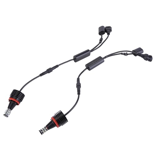 BYNYXI 2 Stück H8 Angel Eyes für E82 E87 E90 E92 5er E60 6er E63 X5 X6 X1 Z4 E70 E71 Angel Eye Scheinwerfer Standlicht 12V 40W 7000K 003584ZIZ01A H8 LED Angel Eyes LED Marker Lichter