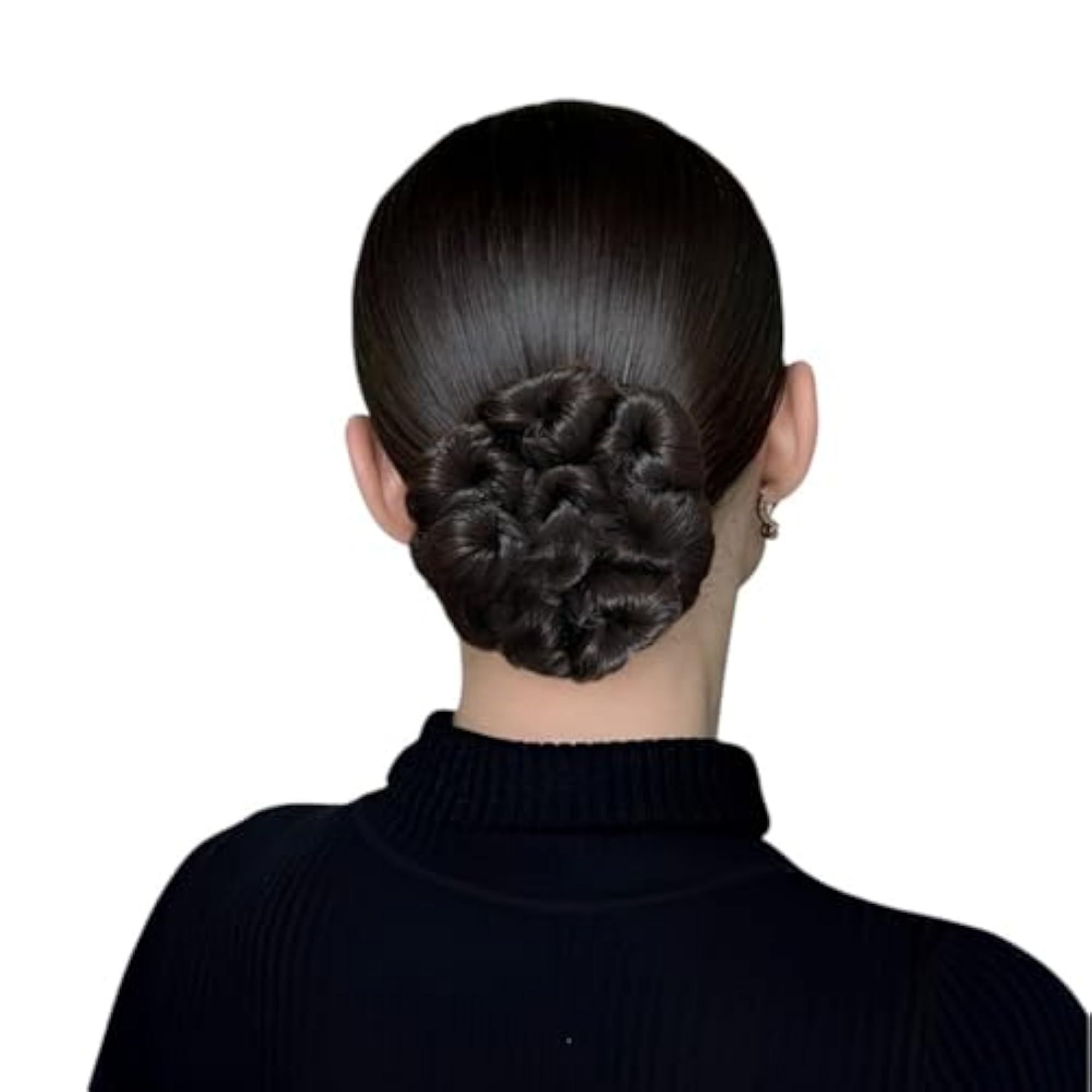 Rafall Dory Messy Juda Bun Hair Extension with Elastic Rubber, Brown