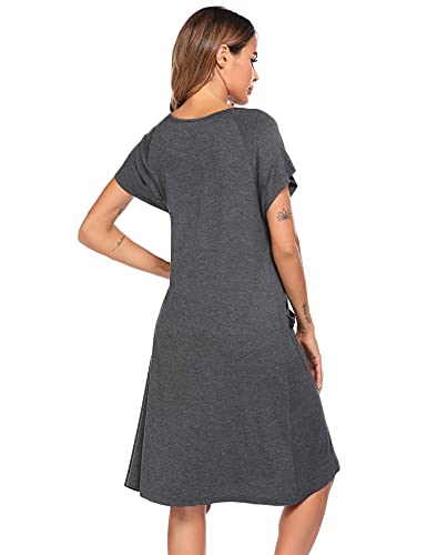 Ekouaer 3 in 1 Labor/Delivery/Hospital Gown Nursing Dress Maternity Nightgown Sleepwear for Breastfeeding with Button S-XXL