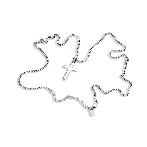 925 Sterling Silver Small Cross Necklace for Men Women3
