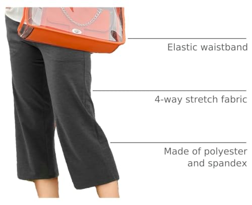 Image of G4Free Capri Pants for Women Wide Leg Yoga Dress Capris with Pockets Cross Loose Casual Work Crop Pants