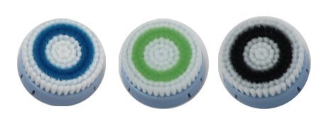 Erisonic Brush Heads Replacement for Facial Cleansing, Compatible with Erisonic Pro, 3 Count - Baby Blue， Sensitive Skin Brush Head, Deep Pore Skin Brush Head, Normal Skin Brush Head