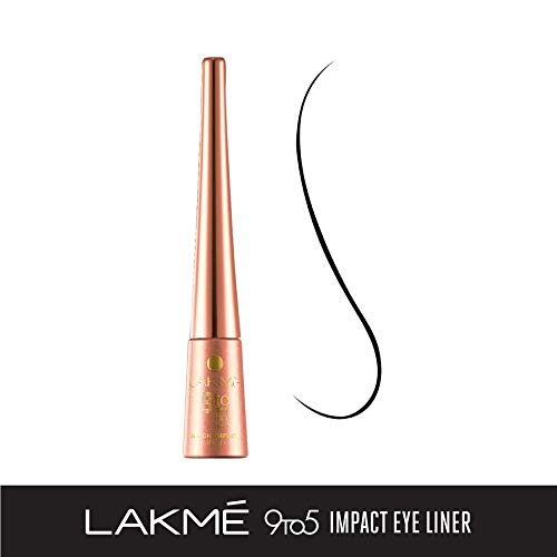 Image of Lakme Rose Face Powder, Warm Pink, 40g And Lakme 9 to 5 Impact Eye Liner, Black, 3.5ml