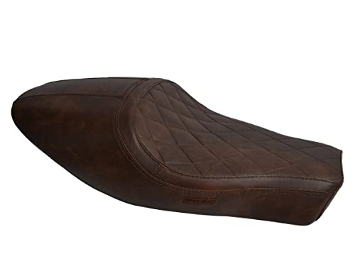 Moto Discovery Sitzbankbezug kompatibel mit Ducati Scrambler Cafe Racer 2017-2021 braun