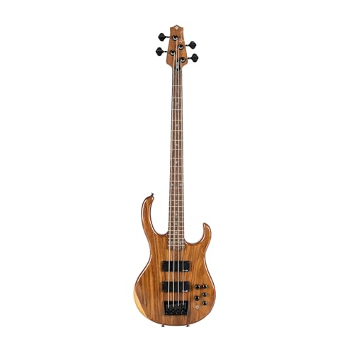 H. Jimenez 4 String Glossy Natural Walnut Top Bass Guitar With Deluxe Padded Gig Bag (LBS4-WT)
