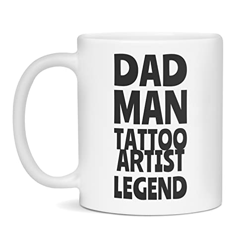 Tattoo Artist Dad Mug, Tattoo Artist Dad Gift, 11-Ounce White