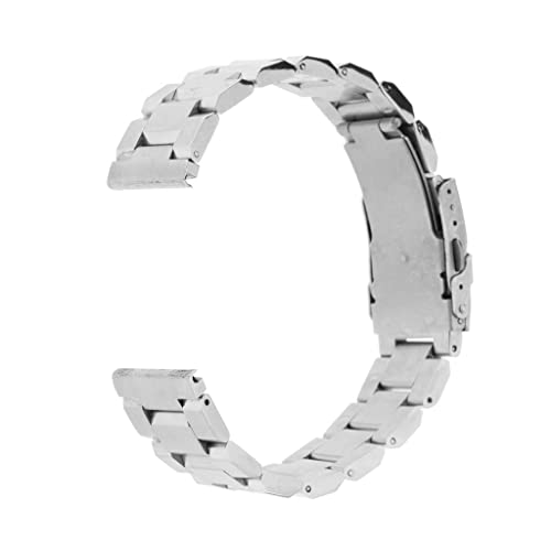 Image of Silver Stainless Steel Watch Band Strap Bracelet Double Clasp Links 20mm | Watches, Parts & Accessories | Wristwatch Bands
